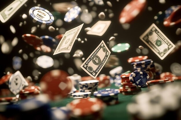 Dealer revealing community cards in Casino Hold'em